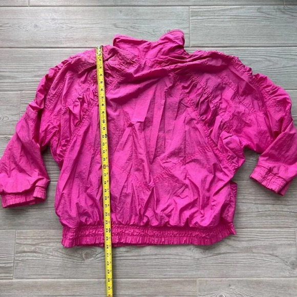 DB Sport By David Benjamin Women's vintage Pink Full Zip Windbreaker Size L - Picture 5 of 7